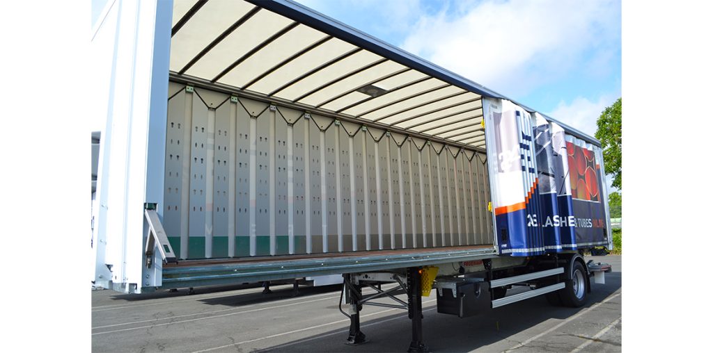 Openbox Libner en position ouverte montrant l'intérieur de la carrosserie PLSC